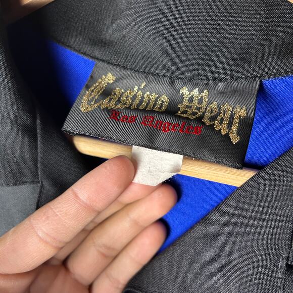 Casino Wear Dragon Tribal Flames Large Y2K Button Up Shirt - Picture 4 of 5